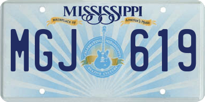 MS license plate MGJ619