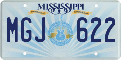 MS license plate MGJ622