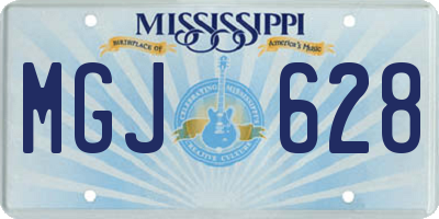 MS license plate MGJ628