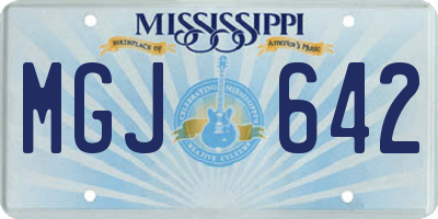 MS license plate MGJ642