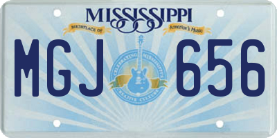 MS license plate MGJ656