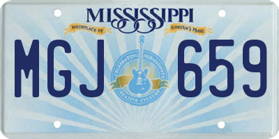 MS license plate MGJ659