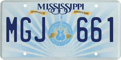 MS license plate MGJ661