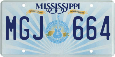 MS license plate MGJ664