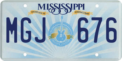 MS license plate MGJ676