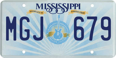 MS license plate MGJ679