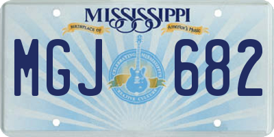 MS license plate MGJ682