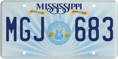 MS license plate MGJ683