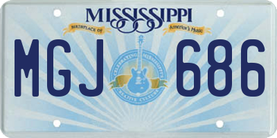 MS license plate MGJ686