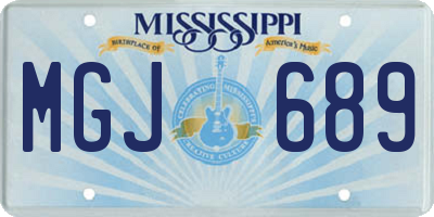 MS license plate MGJ689