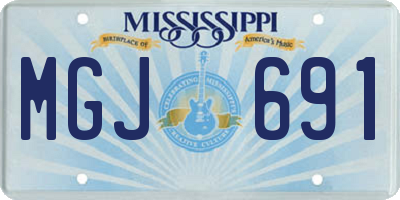 MS license plate MGJ691