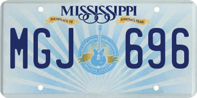 MS license plate MGJ696