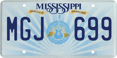 MS license plate MGJ699