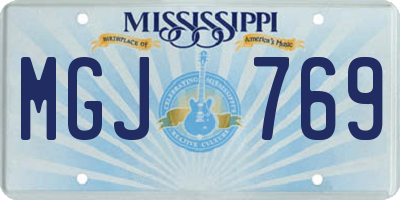 MS license plate MGJ769
