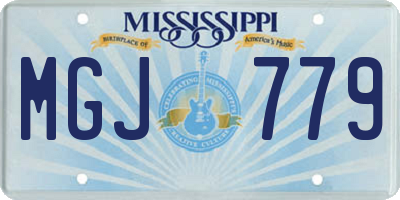 MS license plate MGJ779