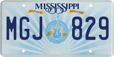 MS license plate MGJ829