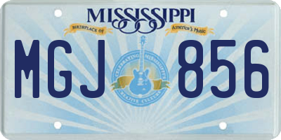 MS license plate MGJ856