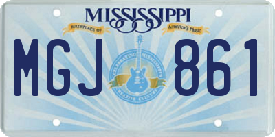 MS license plate MGJ861