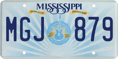 MS license plate MGJ879