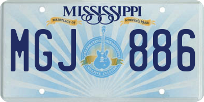 MS license plate MGJ886
