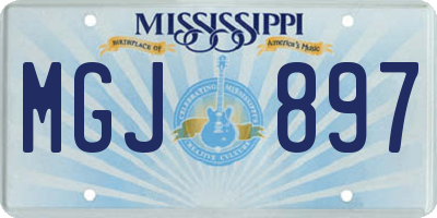 MS license plate MGJ897