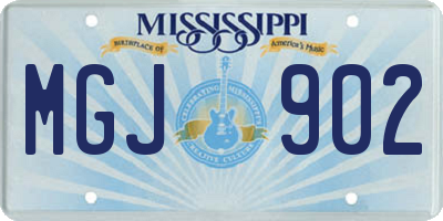 MS license plate MGJ902