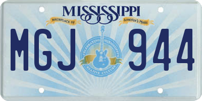 MS license plate MGJ944