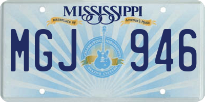 MS license plate MGJ946