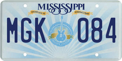 MS license plate MGK084