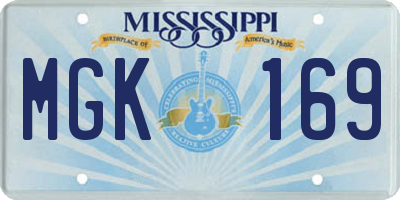 MS license plate MGK169