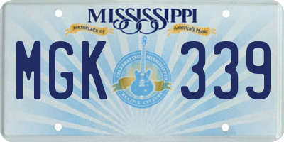MS license plate MGK339