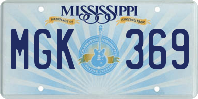 MS license plate MGK369