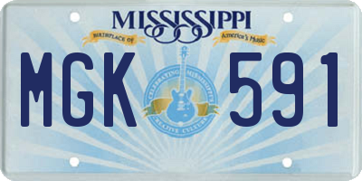 MS license plate MGK591