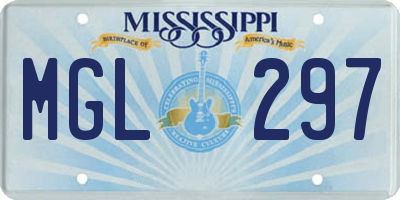 MS license plate MGL297