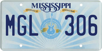 MS license plate MGL306