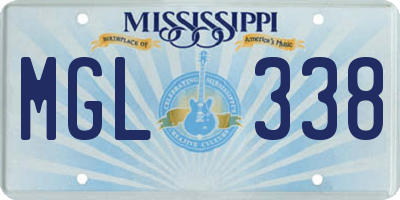 MS license plate MGL338