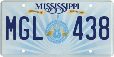 MS license plate MGL438