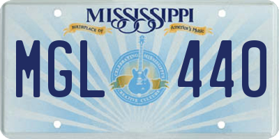 MS license plate MGL440