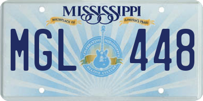 MS license plate MGL448