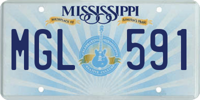 MS license plate MGL591