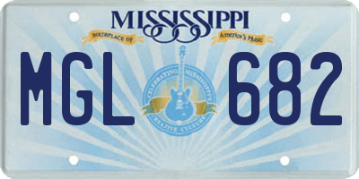 MS license plate MGL682