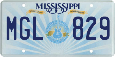 MS license plate MGL829