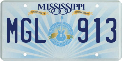 MS license plate MGL913