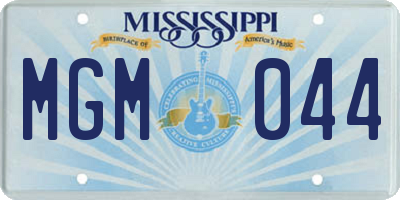 MS license plate MGM044