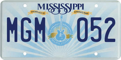 MS license plate MGM052