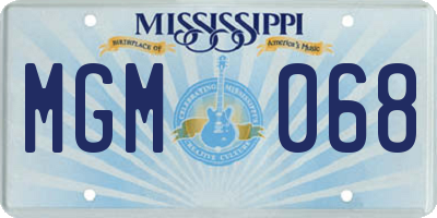 MS license plate MGM068