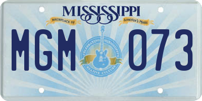 MS license plate MGM073