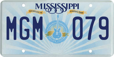 MS license plate MGM079