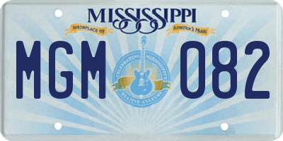 MS license plate MGM082
