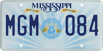 MS license plate MGM084